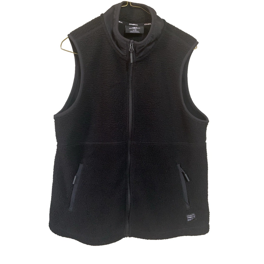 O'Neill Fleece Vest Women's L Black Cozy Warm Winter Layerâ